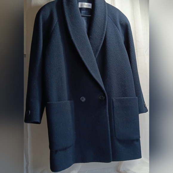 Jones New York Jackets & Blazers - Jones New York Women's 100% Wool Overcoat Vintage Navy Blue Size M